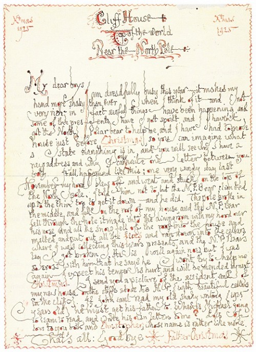 Le lettere di Babbo Natale – apocrifo ad opera di J.R.R. Tolkien